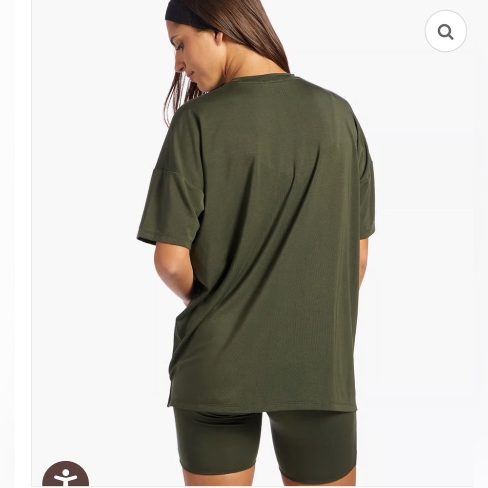 Nuuds FULL SET Original Biker Short and Oversized T-Shirt Darkest Olive‎ Medium - Picture 2 of 14
